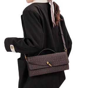 Sac à main tissé coloré pour femmes, sac à bandoulière décontracté imperméable avec fermeture éclair, sac de soirée pour mariage et banquet - Product Image 4