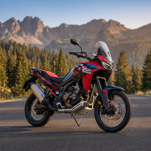Motocyclette CRF1100L Africa Twin Adventure Sports rouge, noire et bleue, toute neuve - Product Image 3