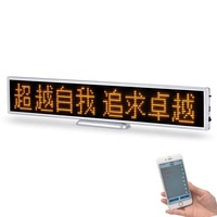 Jaune 16X128pixel Publicité LED Affichage APP Messages Programmables Défilement LED Signe Affichage Affichage Numérique LED Matrice Panneau