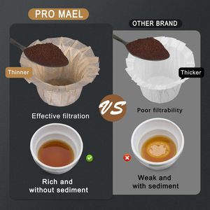 Filtres à café jetables Kaike, 300 pièces, papier naturel, remplacement pour machine à café à dosettes réutilisables, usage domestique et professionnel - Product Image 5