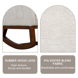 <span class=keywords><strong>Poltrona</strong></span> a <span class=keywords><strong>dondolo</strong></span> moderna Wingback imbottita, sedia a <span class=keywords><strong>dondolo</strong></span> <span class=keywords><strong>per</strong></span> cameretta, comoda <span class=keywords><strong>poltrona</strong></span> con schienale alto <span class=keywords><strong>per</strong></span> soggiorno e camera da letto - Product Image 4