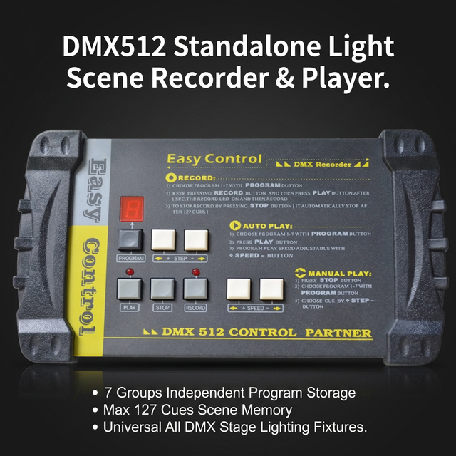 High-End Sailwin DMX512 Controller Professional with Manual Control 220V Portable DMX Recorder for Stage Lighting DJ Equipment