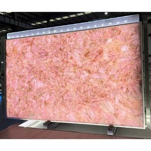Cristallo di Quarzo Rosa Naturale, <span class=keywords><strong>Pietra</strong></span> Semi-<span class=keywords><strong>preziosa</strong></span> Traslucida, Design Moderno, Impermeabile, Superficie Lucidata, <span class=keywords><strong>Pietra</strong></span> <span class=keywords><strong>Preziosa</strong></span> Rosa - Product Image 1