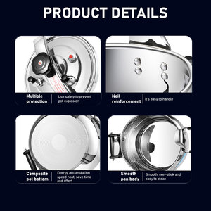 Autocuiseur Professionnel Haute Pression en <span class=keywords><strong>Acier</strong></span> <span class=keywords><strong>Inoxydable</strong></span> avec Poignée, Équipement de Cuisine de Haute Qualité - Product Image 5