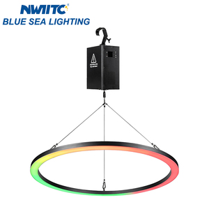 Кинетические сценические светильники с одной лебедкой и шестиметровым светодиодным кольцом, RGBW, мощность 150 Вт, для театра, бара, концертов - Product Image 2