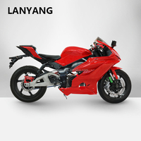 Moto de course électrique R6 Superpower 150Ah 200 km/h avec refroidissement par eau, contrôleur et batterie au lithium 96V