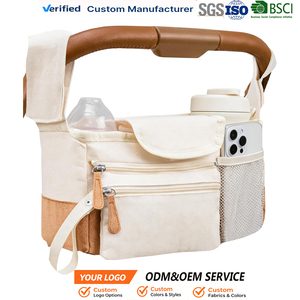 Organisateur de poussette <span class=keywords><strong>personnalisé</strong></span> avec porte-gobelet, <span class=keywords><strong>sac</strong></span> de rangement pour équipement de voyage pour bébé, organiseur de biberons et <span class=keywords><strong>sac</strong></span> à couches pour bébé - Product Image 1