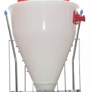 Automatic pig feeder 100L Stainless steel Dry wet feeder with swing rod for Nursery pig for sale