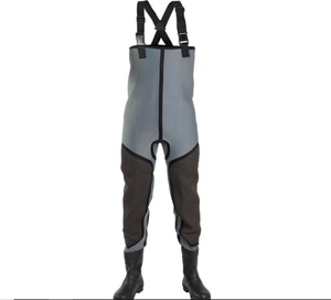 Waders de pêche en néoprène 4 mm 100% imperméables AVEC <span class=keywords><strong>BOTTES</strong></span> EN CAOUTCHOUC Protection de la poitrine Waders de pêche en plein air Waders de pêche à la mouche - Product Image 2