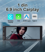 Lecteur d'écran de 6.9 pouces avec BT FM lecteur MP5 Autoradio avec Carplay Car Audio Stereo Radio CarPlayer Android Car Audio
