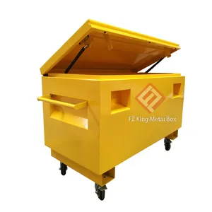 Professional Factory Yellow Metallic Tool Box With Wheels Heavy Duty Aluminum Roller Tool Boxes