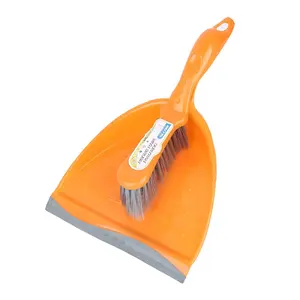 Cleaning hand boom dustpan with brush hot sale cheap household multiple color plastic PET customized