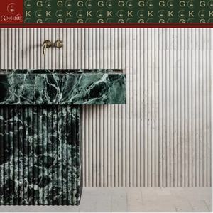 <span class=keywords><strong>อ่าง</strong></span>ล้างหน้าหินอ่อนสีเขียว GOLDKING Premium Verde Alpi ดีไซน์ฐานลายร่อง สำหรับโรงแรม อพาร์ทเมนต์ และวิลล่า - Product Image 4