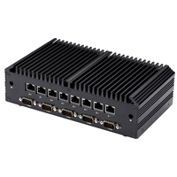 Mini PC con Procesador Intel de 8.ª y 10.ª Generación Comet Lake U, 6 Puertos Seriales, 8*2.5G LAN, Sistema Integrado Sin Ventilador, Computadora Industrial de Vanguardia