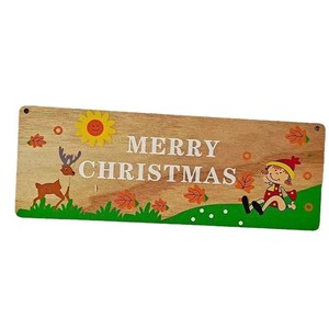 Adorno Navideño de Madera con Forma de Copo de Nieve, Rectangular, Cortado con Láser, Decoración Colgante de Madera de Paulownia, a Todo Color, Ecológico, Decoración para Puerta - Product Image 5