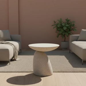 โต๊ะกาแฟทรงกลมสไตล์นอร์ดิกสมัยใหม่ ทำจากไฟเบอร์กลาส สำหรับห้องนั่งเล่น เฟอร์นิเจอร์บ้าน ใช้ได้ทั้งในบ้านและนอกบ้าน รุ่น MEIYE MY-T12 - Product Image 3