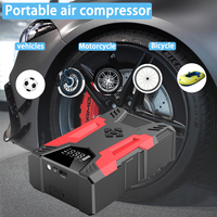 Démarreur de batterie de voiture 3000A 150PSI avec écran LCD, gonfleur de pneus automatique avec lumière LED pour démarrage de voiture et de moto