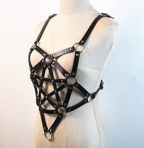 Lencería sexy <span class=keywords><strong>de</strong></span> cuero para mujer estilo punk, diseño mayorista, sujetador cortical ahuecado, <span class=keywords><strong>talla</strong></span> <span class=keywords><strong>grande</strong></span>, ropa interior sexy - Product Image 4