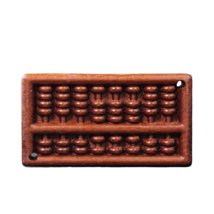 Colgante de Ábaco de Madera de Melocotón 60x32x11mm, Llavero Estilo Chino, Regalo para Coche - Product Image 5