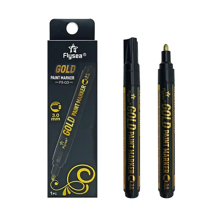 gold color highlight paint pen liquid