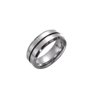 새로운 도착 패션 간단한 복고풍 장엄한 8mm 고급 보석 남성용 스테인레스 스틸 반지 - Product Image 5