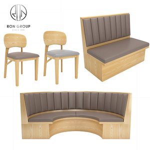 Conjunto de Mesa y Sillas de Lujo para Restaurante, Cafetería y Hotel, con Banca de Piel y Mármol para Uso Comercial - Product Image 6