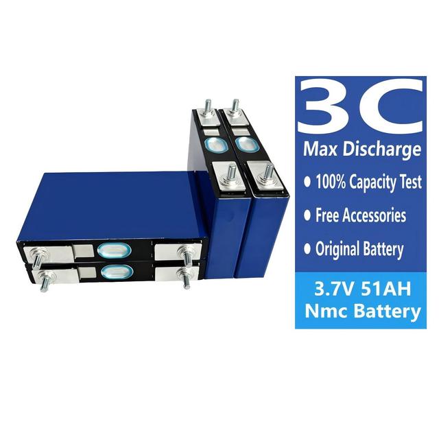 Xiho Catl BYD 3.7V 50Ah 51Ah Ncm 811 Rechargeable Batteries Prismatic Cell Nmc Battery for Electric Scooters Bicycles RV Akku