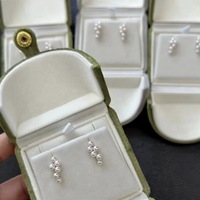 Pendientes de Perlas Naturales de Agua Dulce Estilo Akoya, Racimo de Uvas, Plata de Ley S925, Pendientes Redondos, Joyería para Mujer, Venta al por Mayor