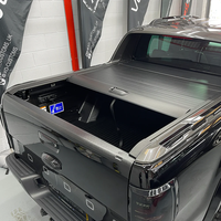 Couverture de benne enroulable manuelle, étanche, verrouillable, en alliage d'aluminium, type rigide, pour Ford Ranger Wildtrak Raptor