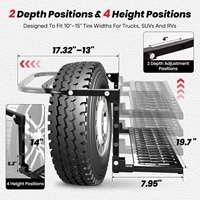 Marchepied pliable monté sur roue, capacité de charge 350 LBS, réglable, antidérapant, pour accès au toit des SUV et camions