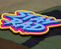 Écusson PVC personnalisé « Stay Rad » en silicone souple à coudre pour vêtements