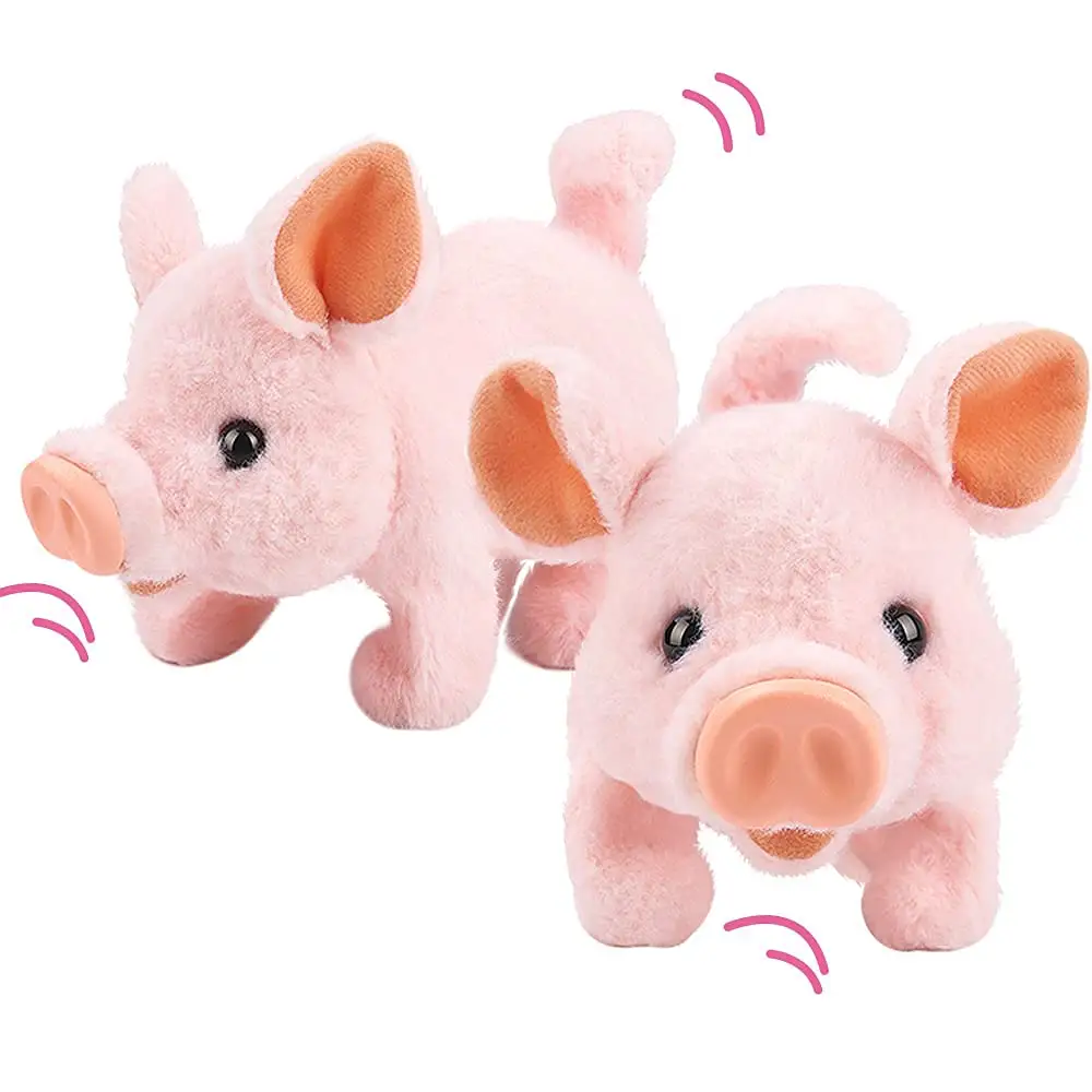 Tiktok interactif réaliste marche renifler en peluche cochon rose doux jouets électroniques pour les enfants