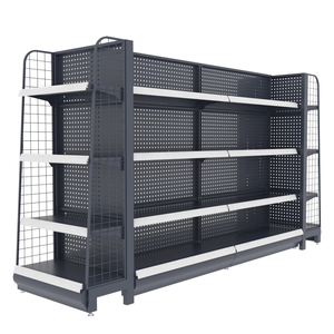 Estanterías de Góndola para Supermercado, Resistentes, de Doble Cara, de Acero Perforado, con Recubrimiento de Polvo Epoxi, Capacidad de 50-90 kg - Product Image 2