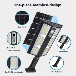 Nouveau lampadaire <span class=keywords><strong>solaire</strong></span> extérieur étanche IP65 à <span class=keywords><strong>LED</strong></span> avec batterie lithium-ion, télécommande, angle de faisceau de 120 degrés - Product Image 4