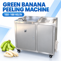 Automatische groene bananen schilmachine, plantainschiller met handmatige invoer voor voedselverwerking