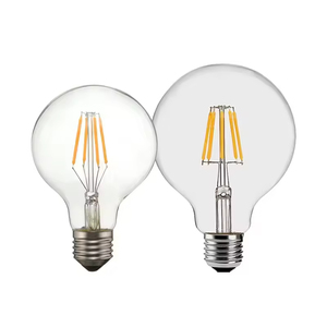 Bóng đèn Edison trang trí Retro G95, dây tóc xoắn <span class=keywords><strong>LED</strong></span>, thân bằng thủy tinh và đồng thau, chân E27/E14/B22, đạt chứng nhận CE/VDE, có thể điều chỉnh độ sáng - Product Image 3