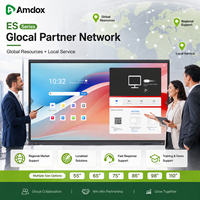 Pizarra Interactiva Inteligente Amdox de 65/75 Pulgadas 4K con 40 Puntos Táctiles para Escuelas, Compatible con Android y Windows