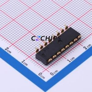 YDC08L2 DIP Switch SMD-16P,6.4x21.4mm Switch ( Number of Switch Sections: 8 )( Lead Spacing: 2.54mm )( Color: Black ) - Product Image 2