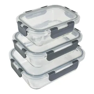 BPA free Glass Food Storage Containers with Lids Glass Meal Prep Containers Glass Containers for Food Storage with Lids