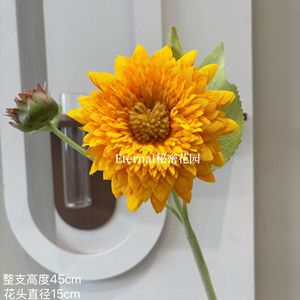 Tournesols artificiels Secret Garden, 45 cm de hauteur, 15 cm de diamètre, fleurs en plastique et soie pour la décoration de la maison, accessoires de mariage - Product Image 2