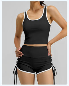 Camiseta de yoga para mujer con almohadillas push-up, transpirable, de alta elasticidad, elástica en cuatro direcciones, de secado rápido, sin espalda, ajuste ceñido - Product Image 4