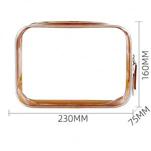 Bolsa de Aseo Transparente para Mujer, Bolsa de Maquillaje con Cierre, Organizador de Maquillaje, Bolsas Transparentes de PVC, Duraderas, 1 unidad/bolsa OPP XY CN;GUA - Product Image 6