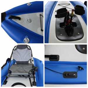 Kayak gonflable à pédales pour la pêche, bateau en PVC à une place avec propulsion par pédales pour <span class=keywords><strong>les</strong></span> lacs et <span class=keywords><strong>les</strong></span> <span class=keywords><strong>rivières</strong></span> - Product Image 6