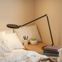 Lampe de bureau LED ABS contemporaine et simple, protectrice des yeux, avec contrôle tactile flexible, éclairage pour salles de lecture, rotation et gradation CCT progressive