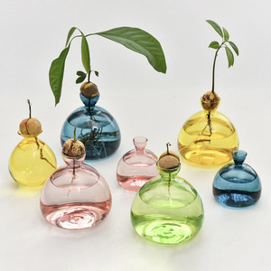 Decoración de flores de escritorio minimalista moderna, jarrón hidropónico creativo para sala de estar, jarrón de <span class=keywords><strong>aguacate</strong></span> para el hogar - Product Image 1