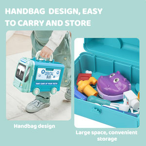 BGL 3 en 1 valise de Bus médical 34 pièces Kit de jouets dentaires docteur jouets semblant jouer <span class=keywords><strong>dentiste</strong></span> jeu de rôle ensemble pour tout-petit - Product Image 2