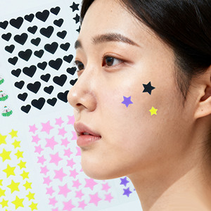 재고 있음 귀여운 패턴의 하이드로콜로이드 여드름 패치, 여드름, 잡티, 얼굴 가리개, 비건 친화적 - Product Image 1