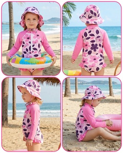 <span class=keywords><strong>Maillot</strong></span> <span class=keywords><strong>de</strong></span> <span class=keywords><strong>bain</strong></span> une pièce pour filles, protection solaire UPF50+, manches longues et fermeture éclair, imprimé, pour bébés et enfants - Product Image 5