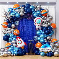 Kit d'arche de ballons pour fête d'anniversaire sur le thème de l'espace, guirlande de ballons en aluminium en forme de soucoupe volante, fusée et astronaute pour la décoration de fête sur le thème de l'espace