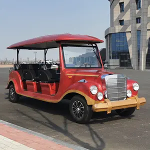 Electric Vintage Car Sightseeing Bus Car With Ce Certification For Old Town Tour